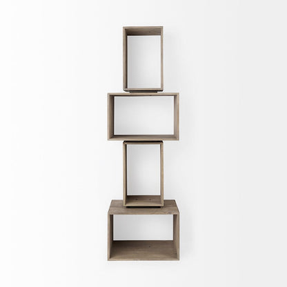 Mercana - Simul Light Brown Wood Modular Shelving Unit (Set of 2) - 69229_CLOSEOUT view 8