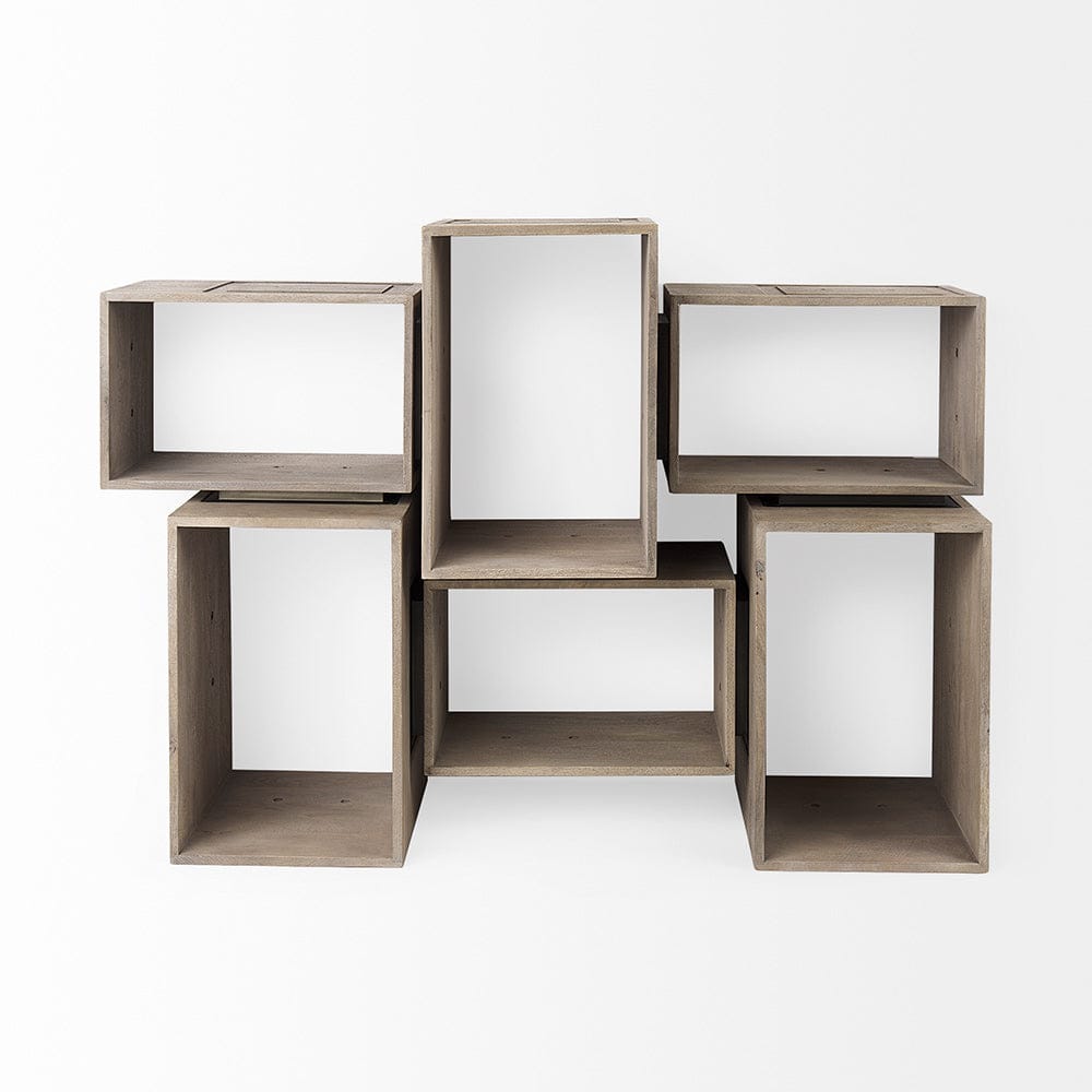 Mercana - Simul Light Brown Wood Modular Shelving Unit (Set of 2) - 69229_CLOSEOUT view 9