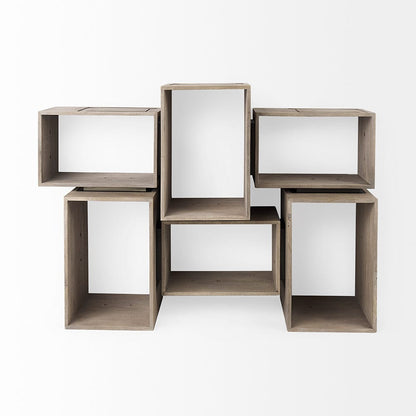 Mercana - Simul Light Brown Wood Modular Shelving Unit (Set of 2) - 69229_CLOSEOUT view 9
