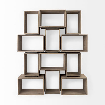 Mercana - Simul Light Brown Wood Modular Shelving Unit (Set of 2) - 69229_CLOSEOUT view 10