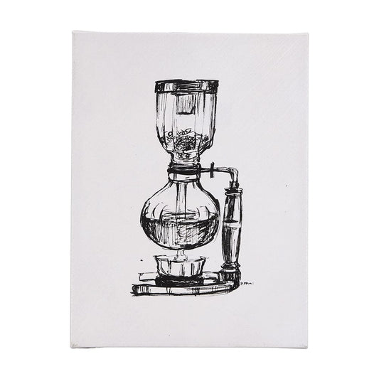 Mercana - Siphon Coffee Maker by Mercana Studio a Hand Embellished Textured Canvas - 102439-S view 1