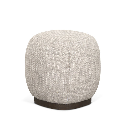 Mercana - Siren Gray Fabric w/ Dark Brown Wood Round Accent Stool - 70809 view 1