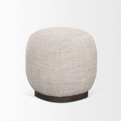 Mercana - Siren Gray Fabric w/ Dark Brown Wood Round Accent Stool - 70809 view 3