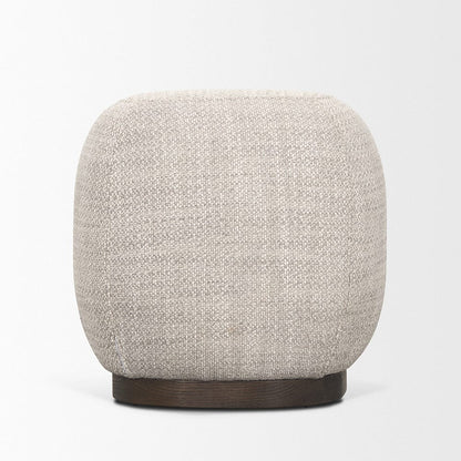 Mercana - Siren Gray Fabric w/ Dark Brown Wood Round Accent Stool - 70809 view 4