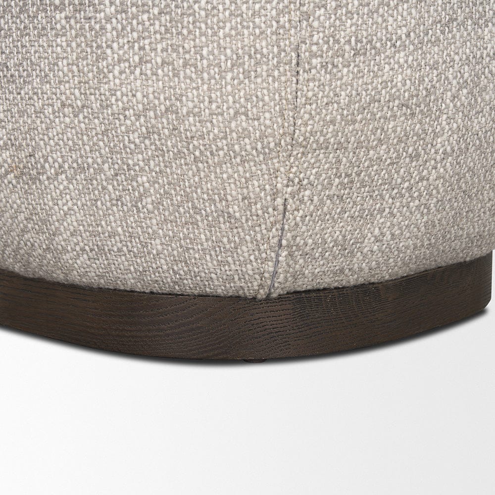 Mercana - Siren Gray Fabric w/ Dark Brown Wood Round Accent Stool - 70809 view 7