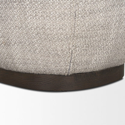 Mercana - Siren Gray Fabric w/ Dark Brown Wood Round Accent Stool - 70809 view 7