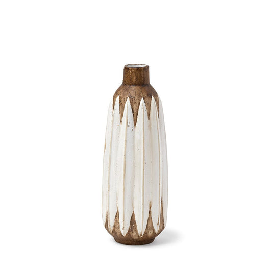 Mercana - Sisko I Short Rustic Brown White Ceramic Vase - 68613 view 1