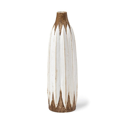 Mercana - Sisko II Tall Rustic Brown White Ceramic Vase - 68614 view 1