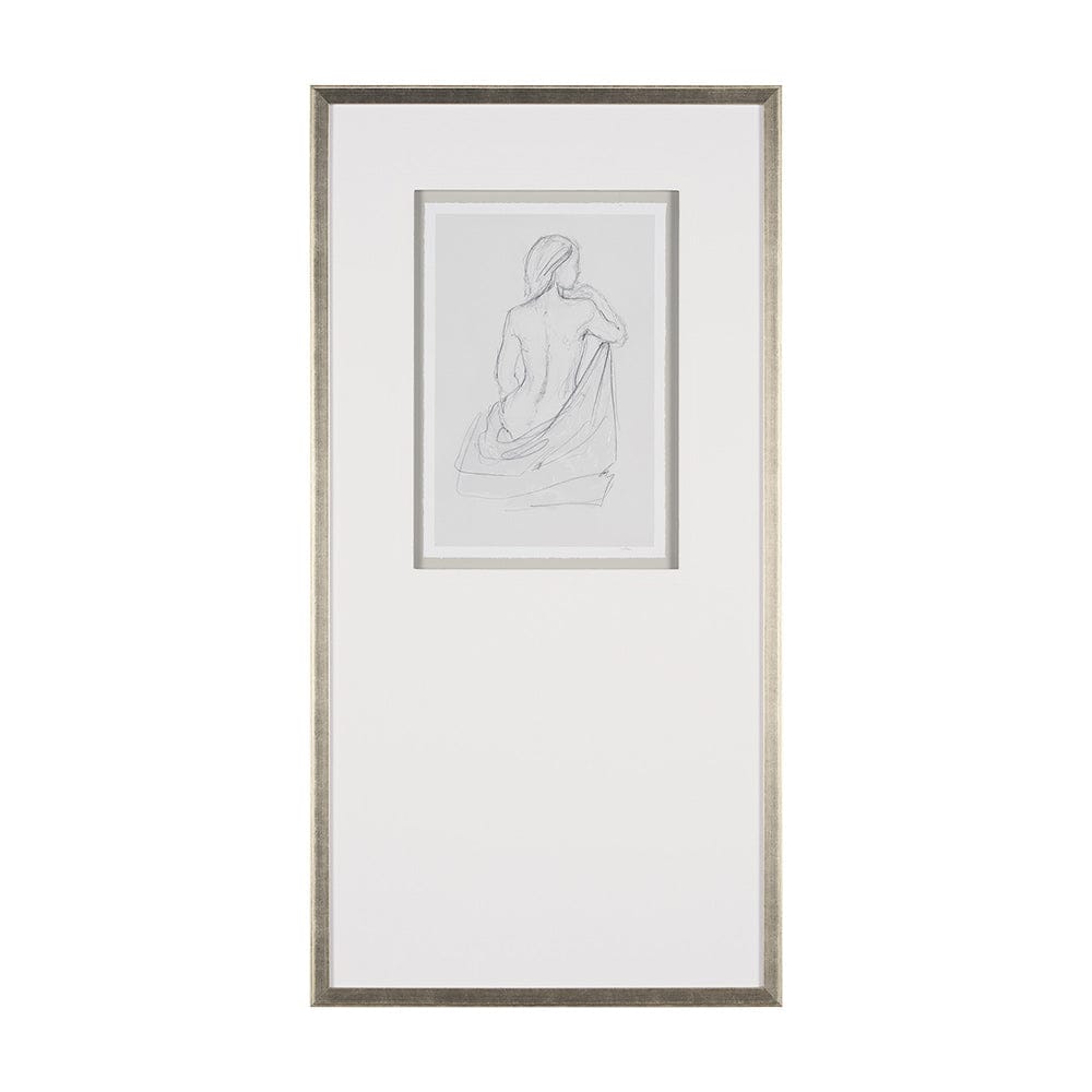 Mercana - Sitting Model I by Mercana Studio a Hand Embellished Framed Art Print Matted under Glass - 15565 view 1