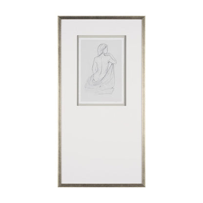 Mercana - Sitting Model I by Mercana Studio a Hand Embellished Framed Art Print Matted under Glass - 15565 view 1