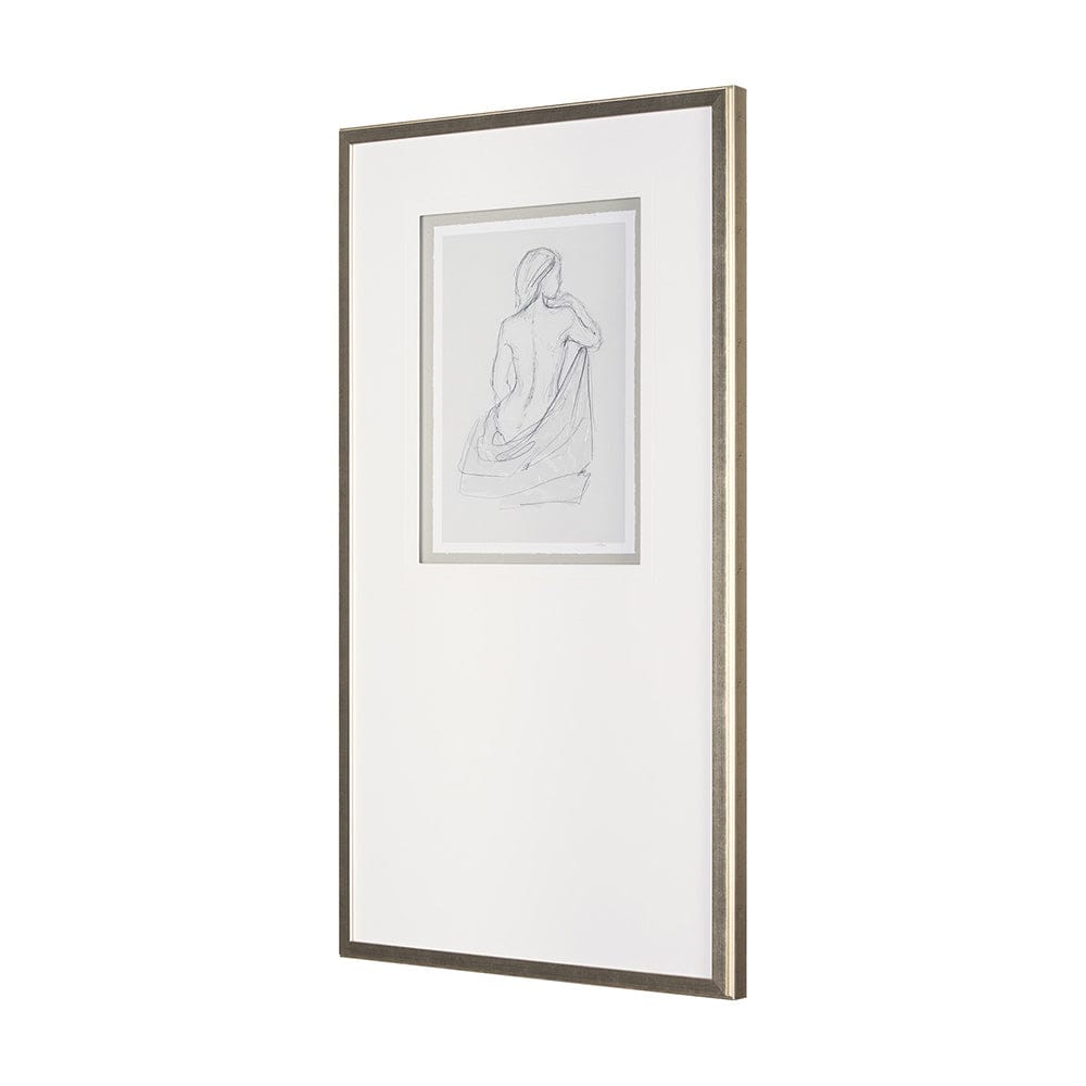 Mercana - Sitting Model I by Mercana Studio a Hand Embellished Framed Art Print Matted under Glass - 15565 view 2