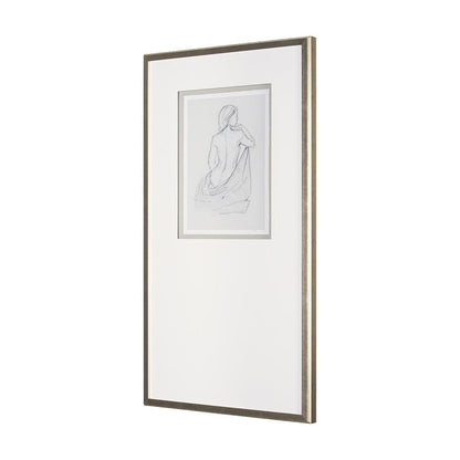Mercana - Sitting Model I by Mercana Studio a Hand Embellished Framed Art Print Matted under Glass - 15565 view 2