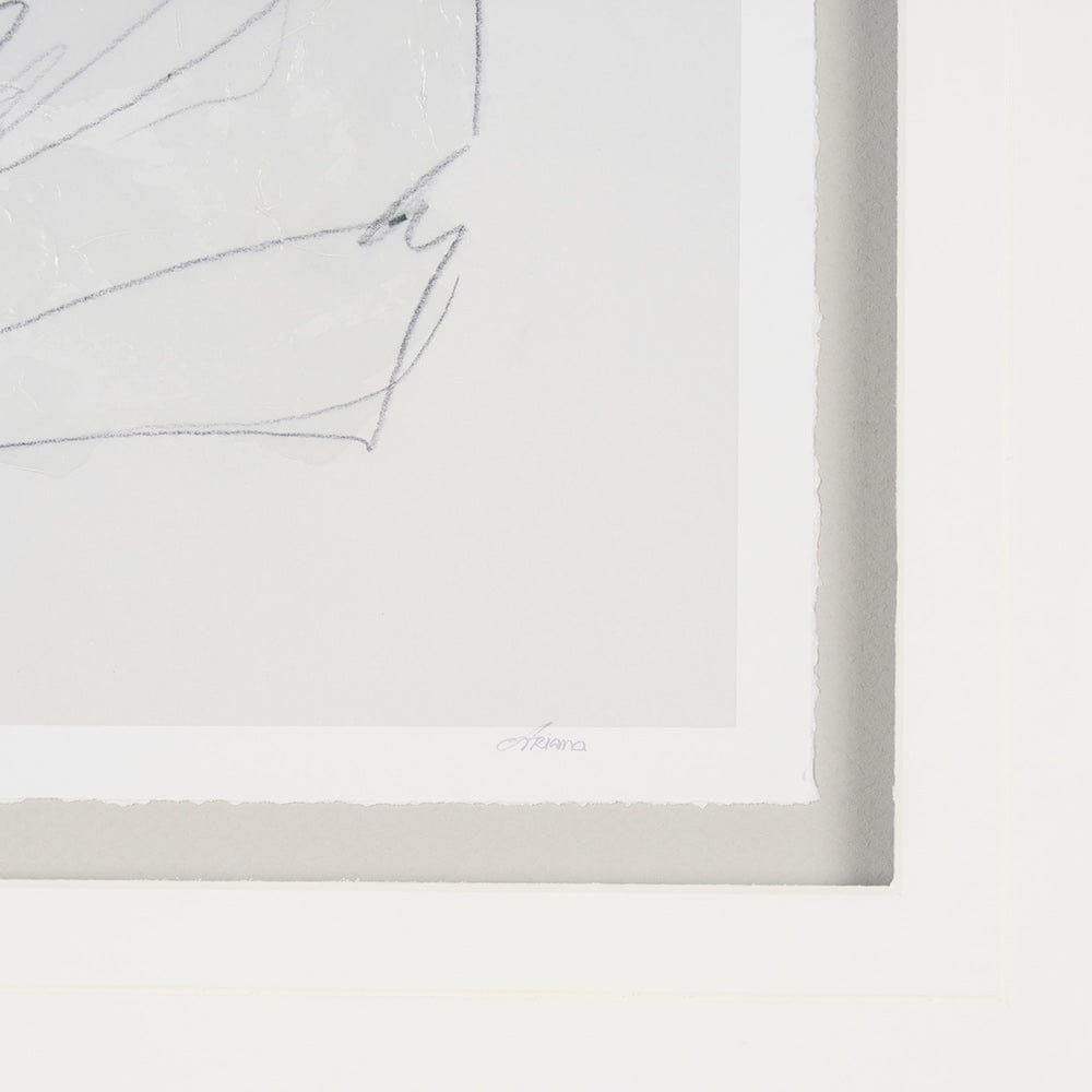 Mercana - Sitting Model I by Mercana Studio a Hand Embellished Framed Art Print Matted under Glass - 15565 view 6