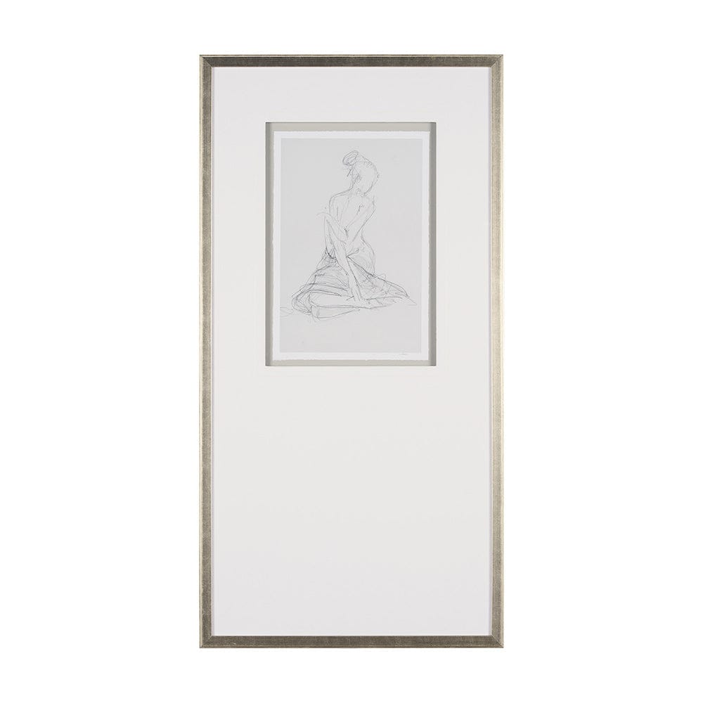Mercana - Sitting Model II by Mercana Studio a Hand Embellished Framed Art Print Matted under Glass - 15566 view 1