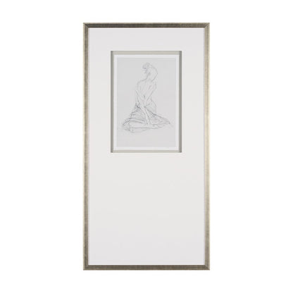 Mercana - Sitting Model II by Mercana Studio a Hand Embellished Framed Art Print Matted under Glass - 15566 view 1