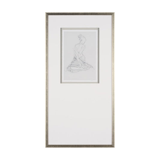 Mercana - Sitting Model II by Mercana Studio a Hand Embellished Framed Art Print Matted under Glass - 15566 view 1
