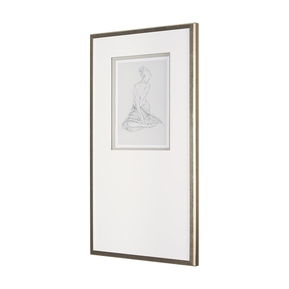 Mercana - Sitting Model II by Mercana Studio a Hand Embellished Framed Art Print Matted under Glass - 15566 view 2