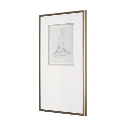 Mercana - Sitting Model II by Mercana Studio a Hand Embellished Framed Art Print Matted under Glass - 15566 view 2