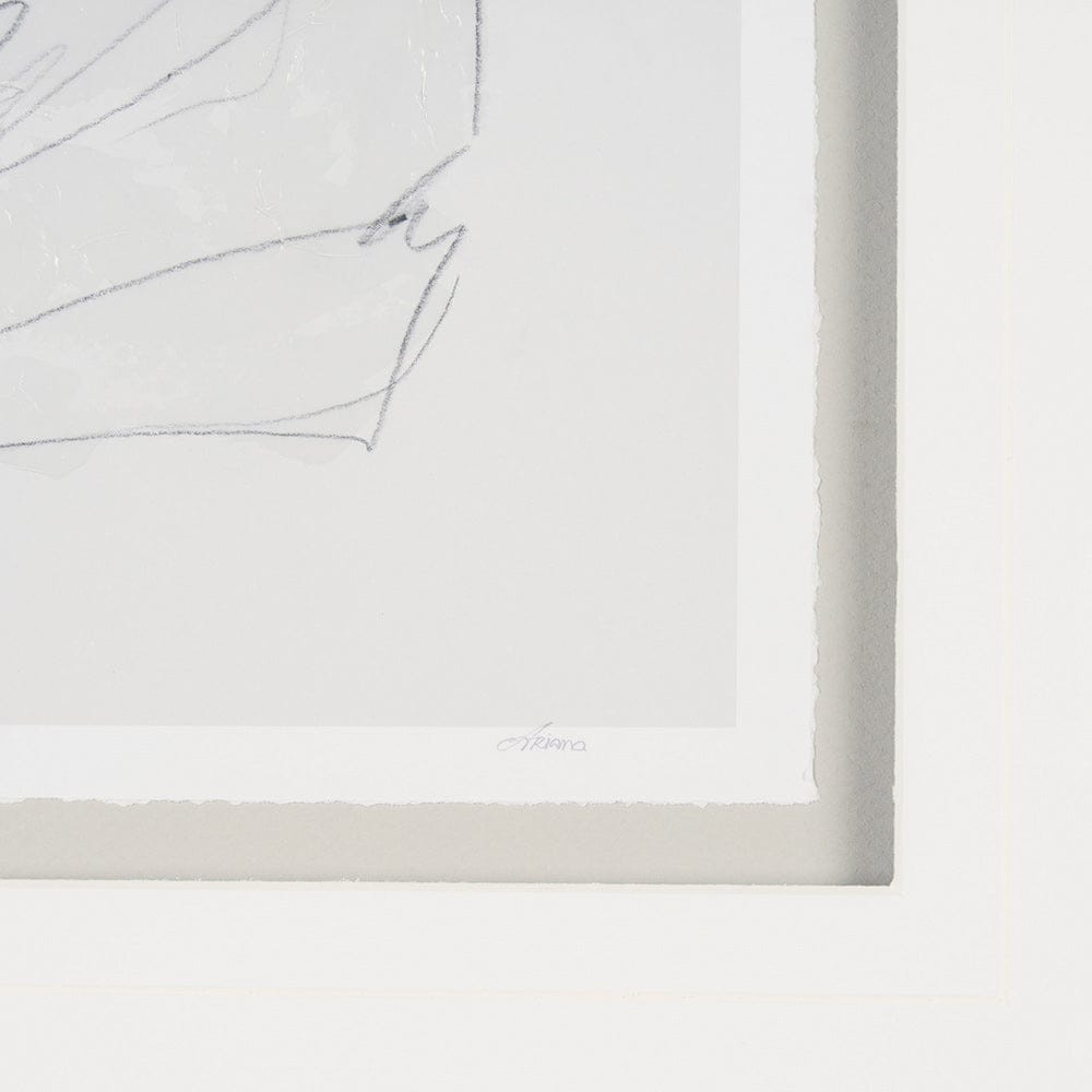 Mercana - Sitting Model II by Mercana Studio a Hand Embellished Framed Art Print Matted under Glass - 15566 view 6