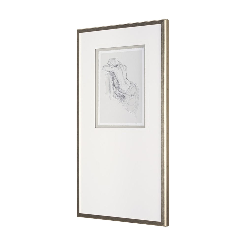 Mercana - Sitting Model III by Mercana Studio a Hand Embellished Framed Art Print Matted under Glass - 15567 view 2