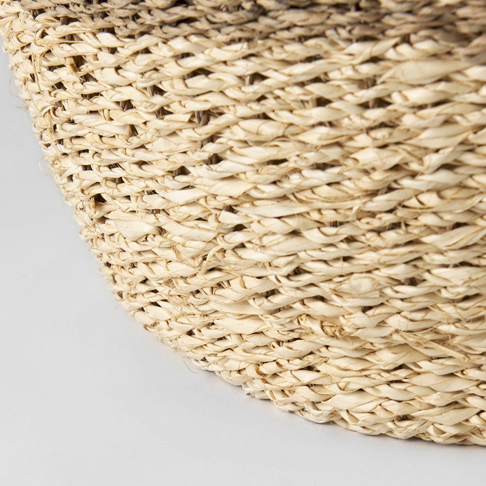 Mercana - Sivannah 19.7L x 19.7W x 23.6H Light Brown and Medium Brown Striped Seagrass Round Basket (Set of 3) - 69599 view 7