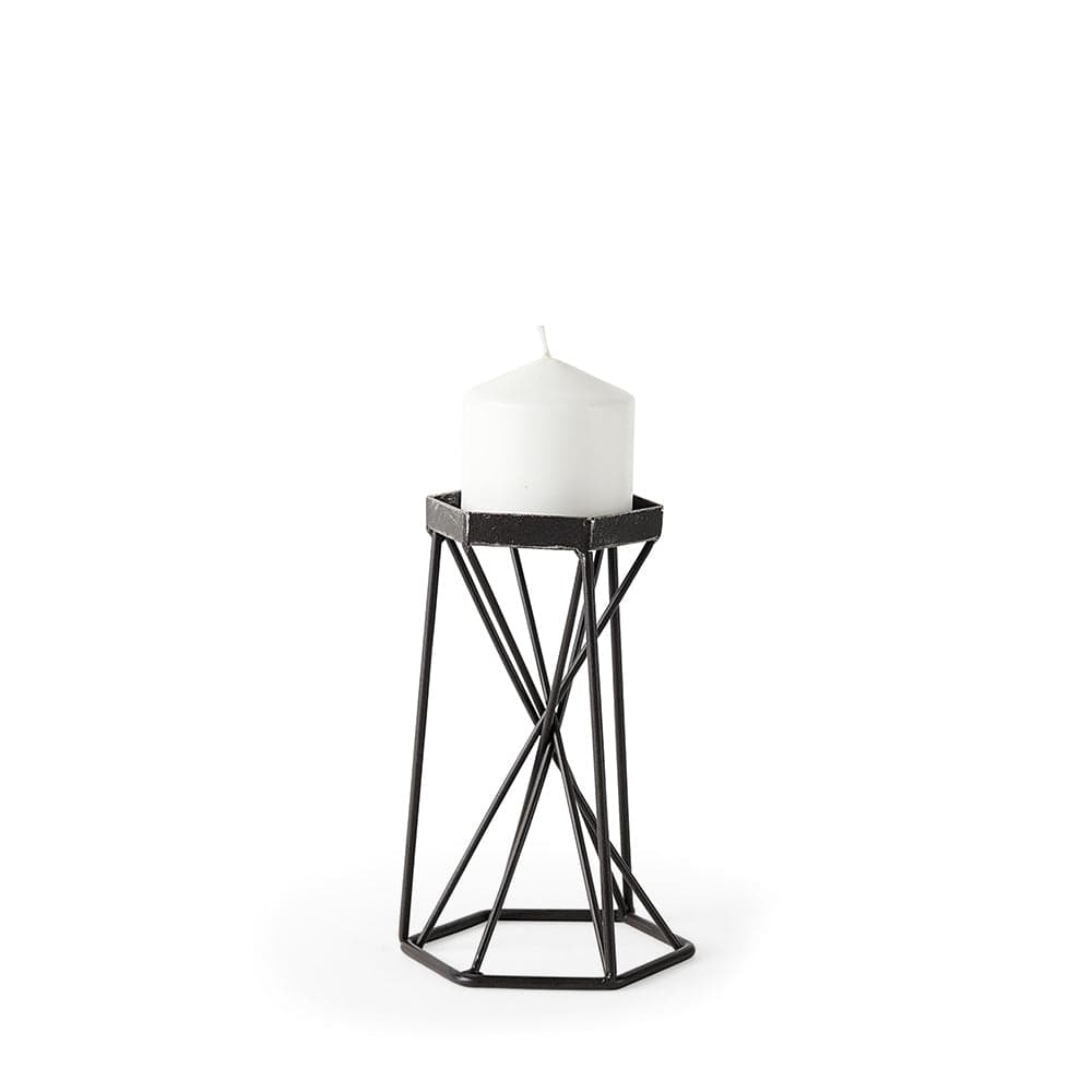 Mercana - Sixx I Small Antiqued Metal Hexagonal Table Candle Holder - 67886 view 1