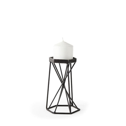 Mercana - Sixx I Small Antiqued Metal Hexagonal Table Candle Holder - 67886 view 1
