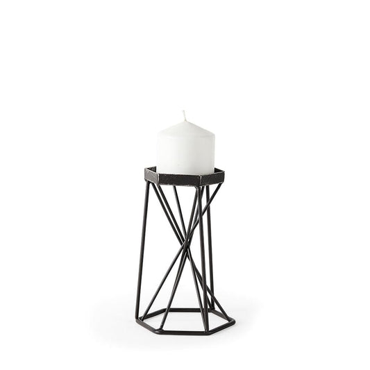 Mercana - Sixx I Small Antiqued Metal Hexagonal Table Candle Holder - 67886 view 1
