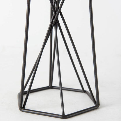 Mercana - Sixx I Small Antiqued Metal Hexagonal Table Candle Holder - 67886 view 9