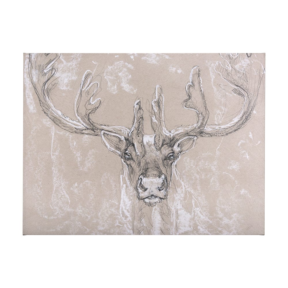 Mercana - Sketch of animal II Caribou by Mercana Studio a Hand Embellished Textured Canvas - 102351-L view 1