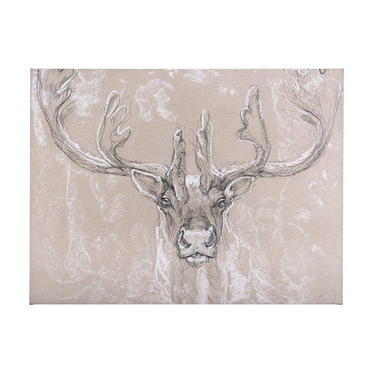 Mercana - Sketch of animal II Caribou by Mercana Studio a Hand Embellished Textured Canvas - 102351-L view 1