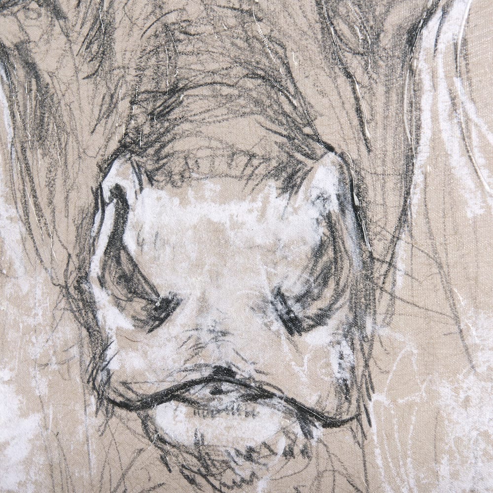 Mercana - Sketch of animal II Caribou by Mercana Studio a Hand Embellished Textured Canvas - 102351-L view 6
