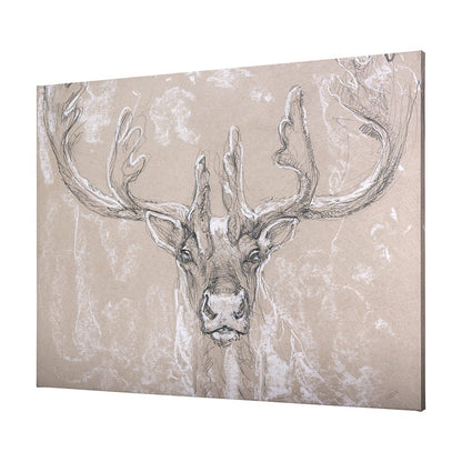 Mercana - Sketch of animal II Caribou by Mercana Studio a Hand Embellished Textured Canvas - 102351-S view 2