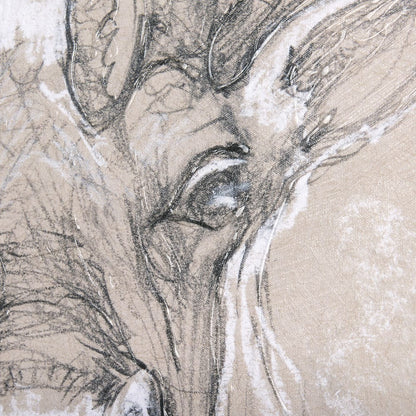 Mercana - Sketch of animal II Caribou by Mercana Studio a Hand Embellished Textured Canvas - 102351-S view 7
