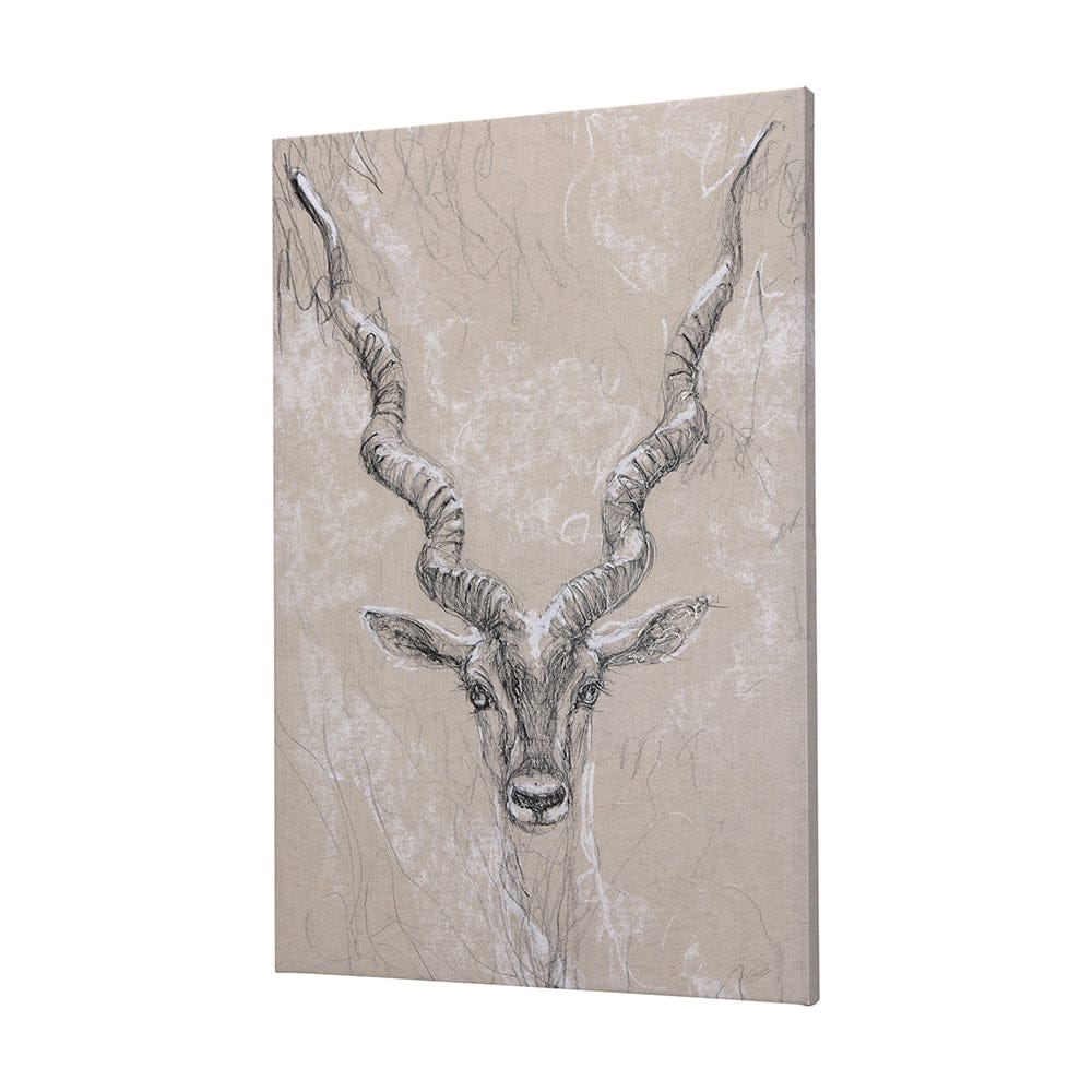 Mercana - Sketch of animal III Antelope by Mercana Studio a Hand Embellished Textured Canvas - 102352-S view 2