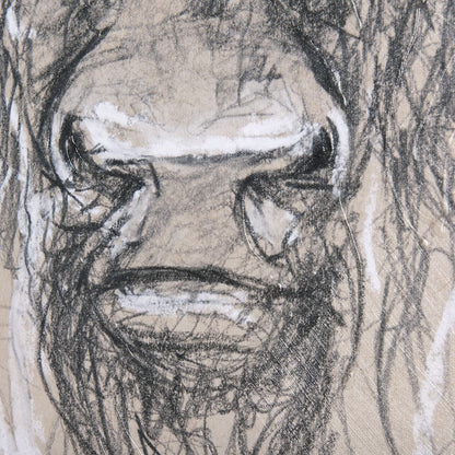 Mercana - Sketch of animal IX Bison by Mercana Studio a Hand Embellished Textured Canvas - 102358-L view 7