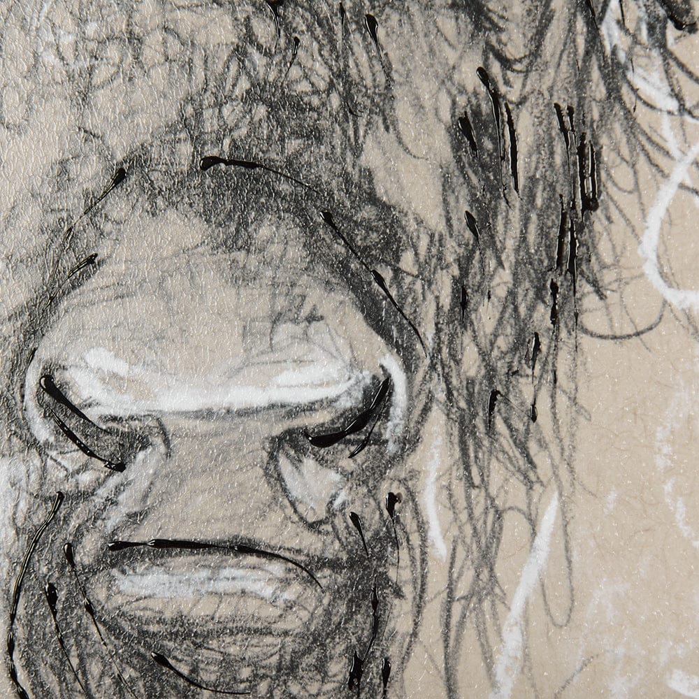 Mercana - Sketch of Animal IX Bison by Mercana Studio Hand Embellished Framed Art Print Matted under Glass - 14487 view 6