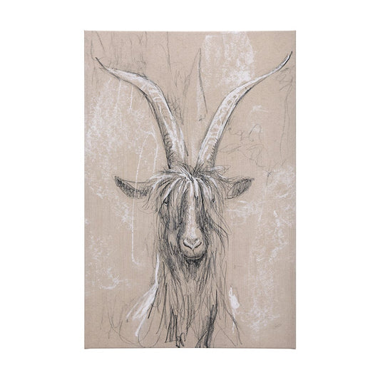 Mercana - Sketch of animal V Goat by Mercana Studio a Hand Embellished Textured Canvas - 102354-L view 1