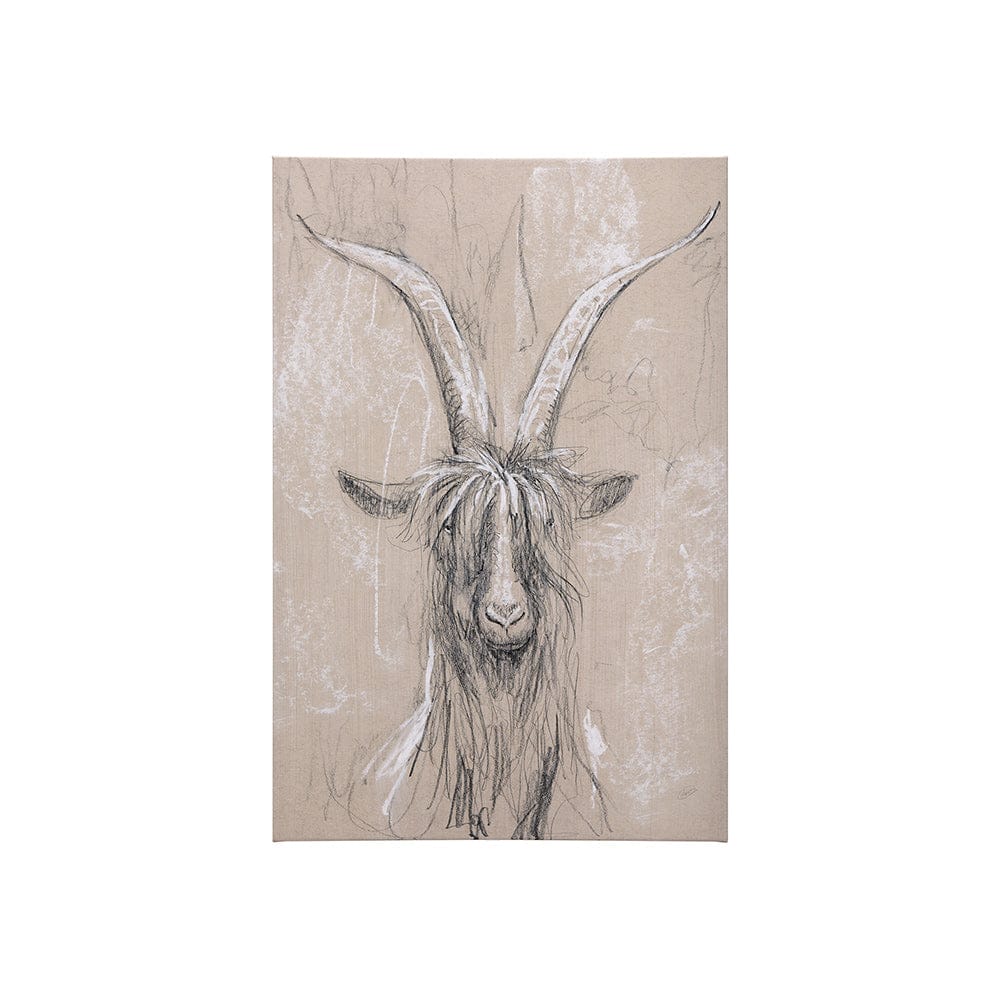Mercana - Sketch of animal V Goat by Mercana Studio a Hand Embellished Textured Canvas - 102354-S view 1
