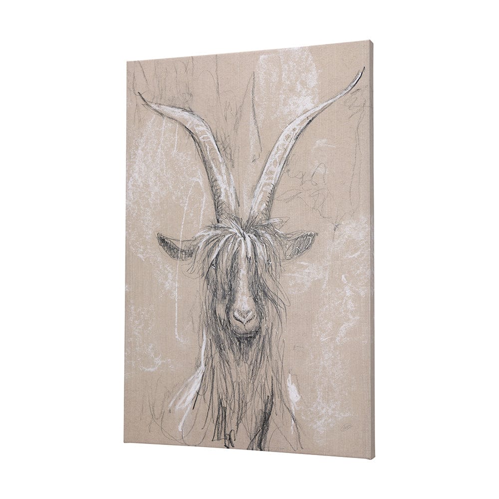 Mercana - Sketch of animal V Goat by Mercana Studio a Hand Embellished Textured Canvas - 102354-S view 2