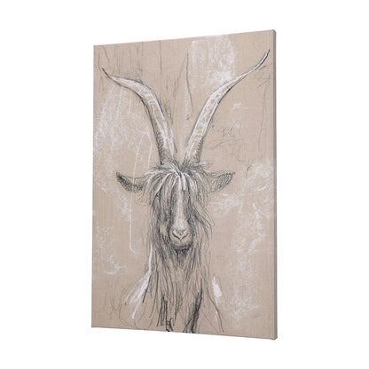 Mercana - Sketch of animal V Goat by Mercana Studio a Hand Embellished Textured Canvas - 102354-S view 2
