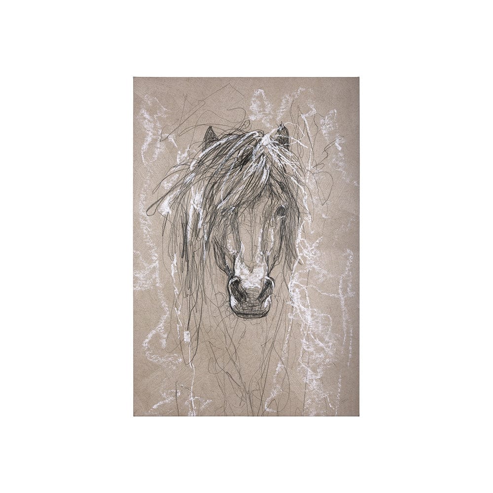 Mercana - Sketch of animal VI Pony by Mercana Studio a Hand Embellished Textured Canvas - 102355-S view 1
