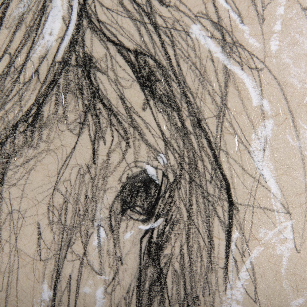 Mercana - Sketch of Animal VI Pony by Mercana Studio Hand Embellished Framed Art Print Matted under Glass - 14478 view 6