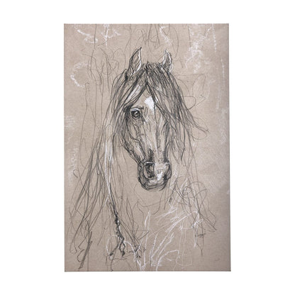 Mercana - Sketch of animal VII Horse by Mercana Studio a Hand Embellished Textured Canvas - 102356-L view 1