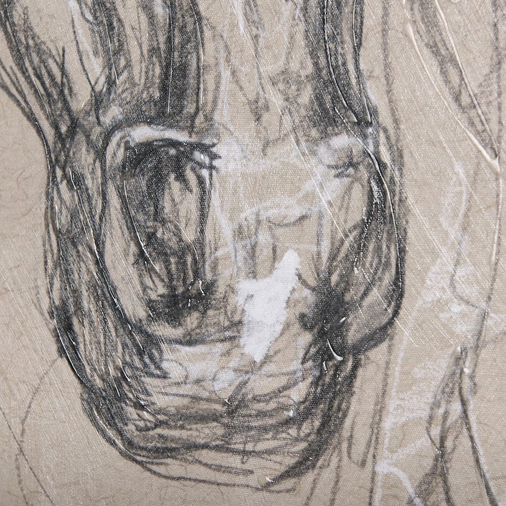 Mercana - Sketch of animal VII Horse by Mercana Studio a Hand Embellished Textured Canvas - 102356-L view 6