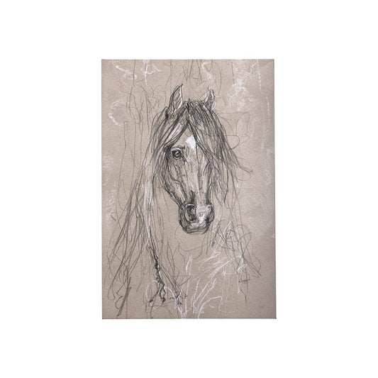 Mercana - Sketch of animal VII Horse by Mercana Studio a Hand Embellished Textured Canvas - 102356-S view 1