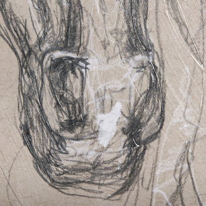 Mercana - Sketch of animal VII Horse by Mercana Studio a Hand Embellished Textured Canvas - 102356-S view 6