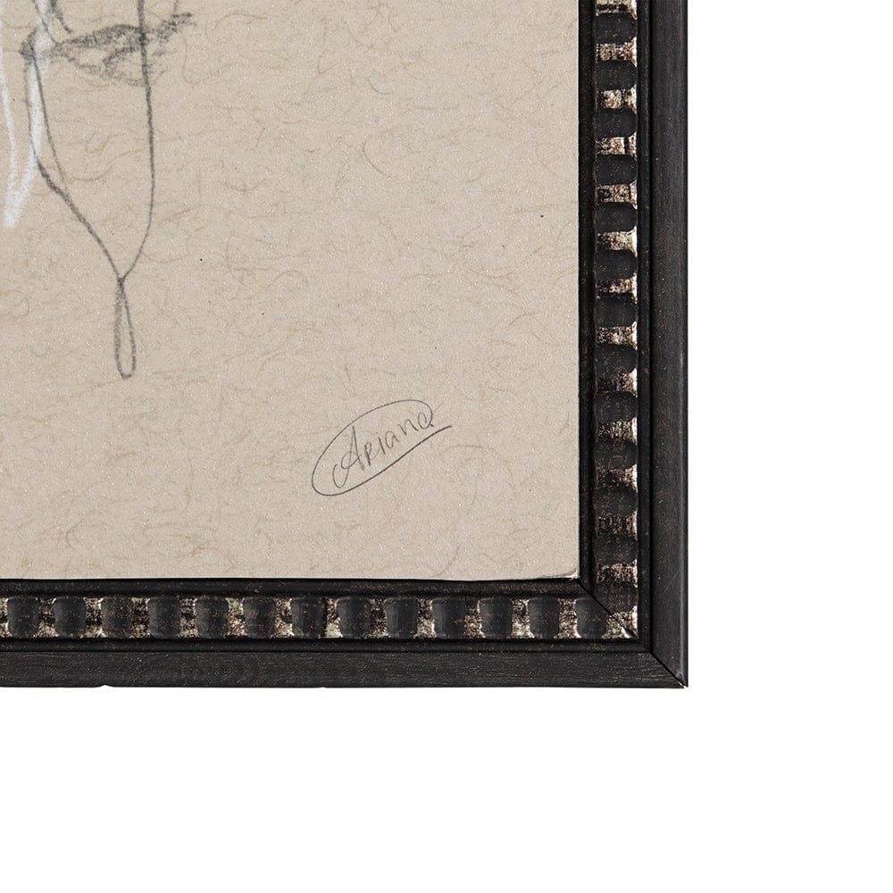 Mercana - Sketch of Animal VII Horse by Mercana Studio a Hand Embellished Textured Framed Art Print - 14479 view 3