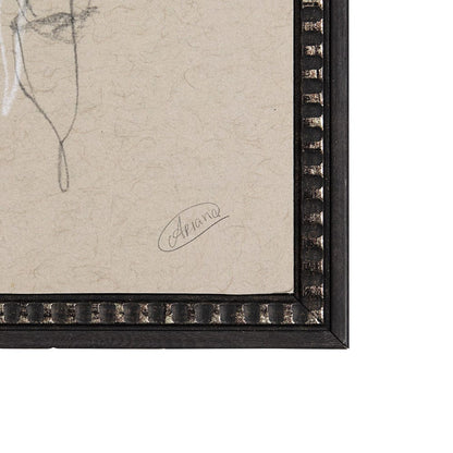 Mercana - Sketch of Animal VII Horse by Mercana Studio a Hand Embellished Textured Framed Art Print - 14479 view 3