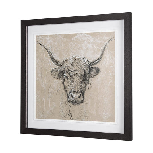 Mercana - Sketch of Animal VIII by Mercana Studio Hand Embellished Framed Art Print Matted under Glass - 14486 view 2